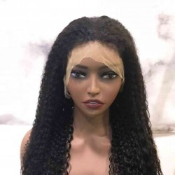 16 Inch Lace Front Brazilian Kinky Curly Wigs For Black Women Curly Human Hair Wig