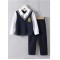 Sweater vest Women's striped Japanese sleeveless V-neck full match loose casual preschool style lovely student fashion+trousers Girl Suit