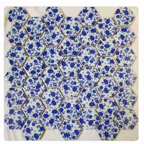 Ceramic Tiles Hexagonal Stones DIY Arts Mosaic Making  Hobby Arts Home Wall Decor