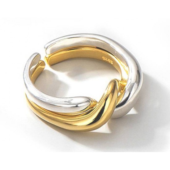 Intertwined Two Tone Promise Rings