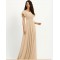 A line Scoop Floor Length Chiffon Bridesmaid Dress With Ruffle