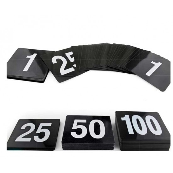 Side Plastic Table Sign Numbers Card White On Black Number Wedding Party Accessories Seat Cards 