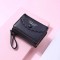 2022 New Cute Buckle Women's Short Wallet Casual PU Leather Multi-function Card Holder Fashion Contrast Color Zipper Coin Purse