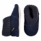 Wool Leather Baby Infant Toddler Boy Girl Unisex Booties - Navy Melange