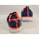 Baby Toddler Boys BRIGHT BLUE & ORANGE ATHLETIC TENNIS SHOES Easy Fasten SIZE 3