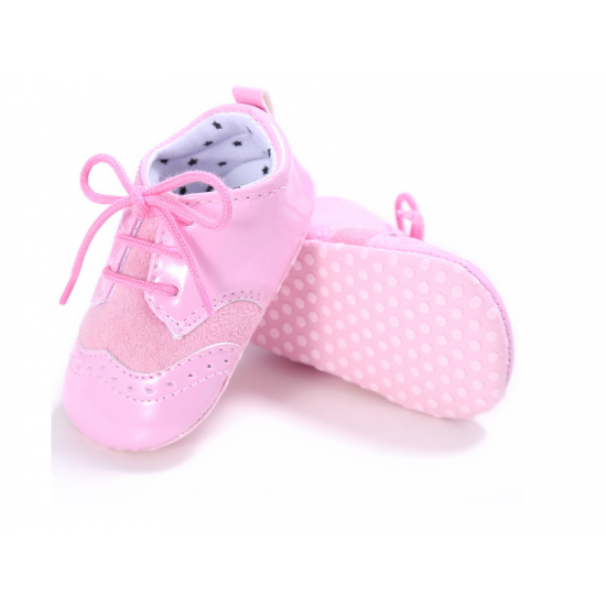 Newborn Baby Boy Girl Soft Oxford Crib Shoes Toddler PreWalker Trainers 0-18 M