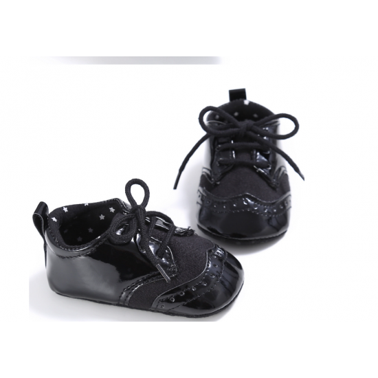 Newborn Baby Boy Girl Soft Oxford Crib Shoes Toddler PreWalker Trainers 0-18 M