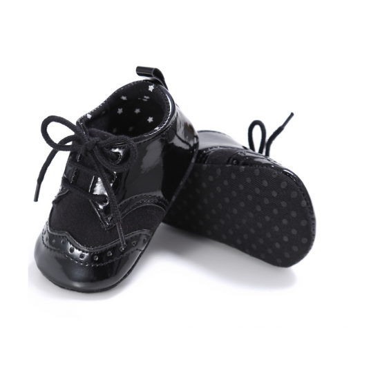 Newborn Baby Boy Girl Soft Oxford Crib Shoes Toddler PreWalker Trainers 0-18 M