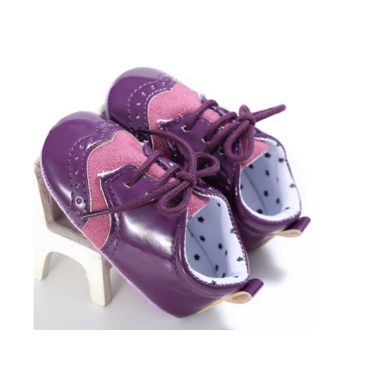 Newborn Baby Boy Girl Soft Oxford Crib Shoes Toddler PreWalker Trainers 0-18 M