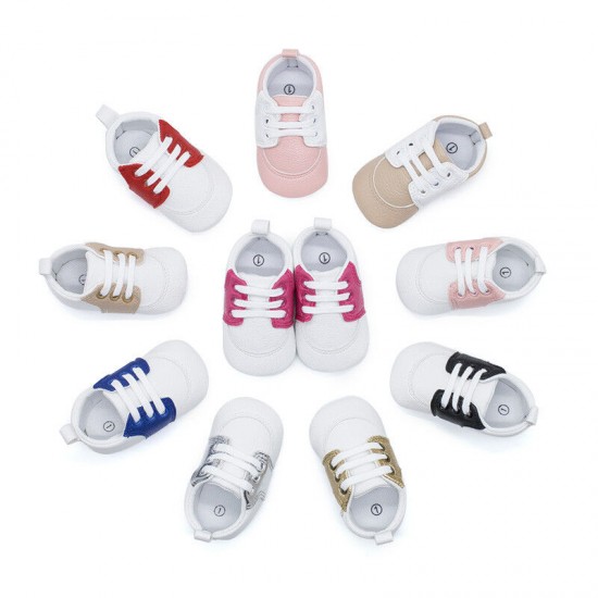 Newborn Baby Crib Shoes Infant Toddler Boy Girl Saddles Shoes PreWalker Trainers