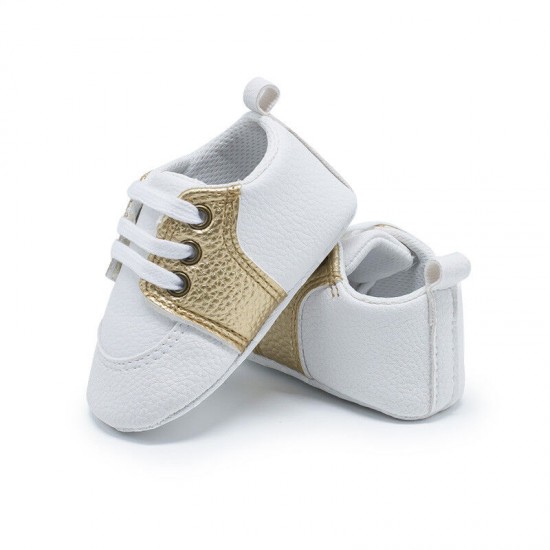 Newborn Baby Crib Shoes Infant Toddler Boy Girl Saddles Shoes PreWalker Trainers