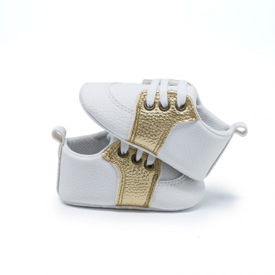 Newborn Baby Crib Shoes Infant Toddler Boy Girl Saddles Shoes PreWalker Trainers