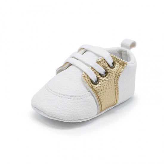Newborn Baby Crib Shoes Infant Toddler Boy Girl Saddles Shoes PreWalker Trainers