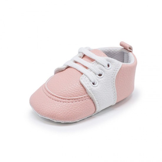 Newborn Baby Crib Shoes Infant Toddler Boy Girl Saddles Shoes PreWalker Trainers
