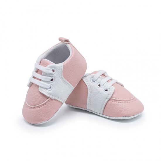 Newborn Baby Crib Shoes Infant Toddler Boy Girl Saddles Shoes PreWalker Trainers