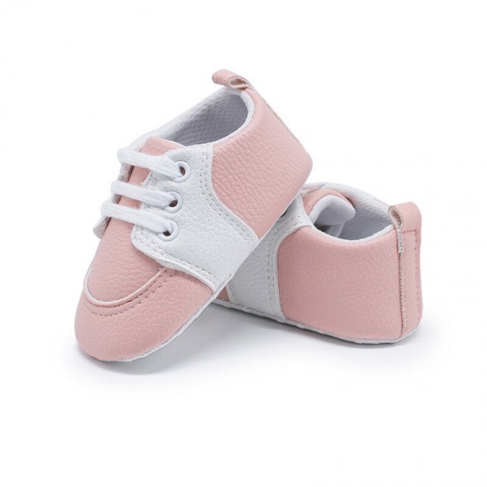 Newborn Baby Crib Shoes Infant Toddler Boy Girl Saddles Shoes PreWalker Trainers