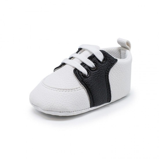 Newborn Baby Crib Shoes Infant Toddler Boy Girl Saddles Shoes PreWalker Trainers
