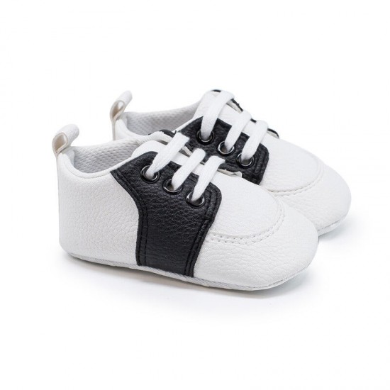 Newborn Baby Crib Shoes Infant Toddler Boy Girl Saddles Shoes PreWalker Trainers
