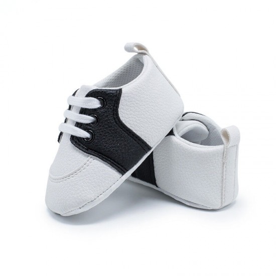 Newborn Baby Crib Shoes Infant Toddler Boy Girl Saddles Shoes PreWalker Trainers