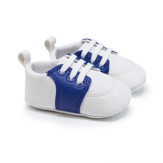 Newborn Baby Crib Shoes Infant Toddler Boy Girl Saddles Shoes PreWalker Trainers