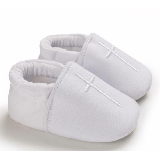 Newborn Baby Boy Girl Crib Shoes Infant Christening Shoes Soft Sole Trainers 