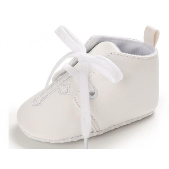 Newborn Baby Boy Girl Crib Shoes Infant Christening Shoes Soft Sole Trainers 
