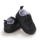 Newborn Baby Boy Crib Shoes Infant White Black PreWalker Trainers Rubber Sneaker