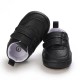 Newborn Baby Boy Crib Shoes Infant White Black PreWalker Trainers Rubber Sneaker