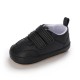 Newborn Baby Boy Crib Shoes Infant White Black PreWalker Trainers Rubber Sneaker