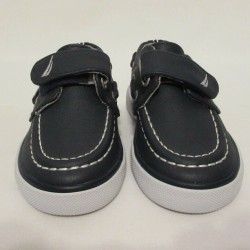 Toddler Boys Size 6 US NAUTICA Navy Blue Boat Shoes Hook and Loop Easy On NEW!