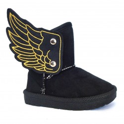 New Kids Boots Toddler Boys Girls Adorable Angles's Wing Suede Fashion Shoe-2033