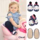 Dotty Fish Soft Sole Leather Baby Shoes Toddler Infant Girls/Boys 0-6mth- 4-5yrs