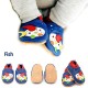 Dotty Fish Soft Sole Leather Baby Shoes Toddler Infant Girls/Boys 0-6mth- 4-5yrs