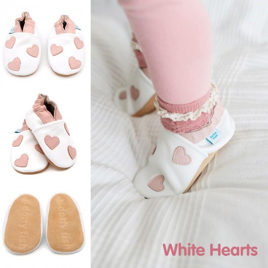 Dotty Fish Soft Sole Leather Baby Shoes Toddler Infant Girls/Boys 0-6mth- 4-5yrs
