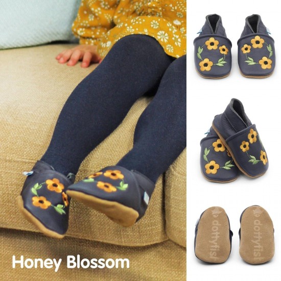 Dotty Fish Soft Sole Leather Baby Shoes Toddler Infant Girls/Boys 0-6mth- 4-5yrs