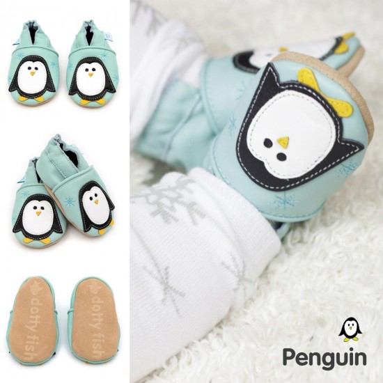Dotty Fish Soft Sole Leather Baby Shoes Toddler Infant Girls/Boys 0-6mth- 4-5yrs