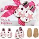 Dotty Fish Soft Sole Leather Baby Shoes Toddler Infant Girls/Boys 0-6mth- 4-5yrs