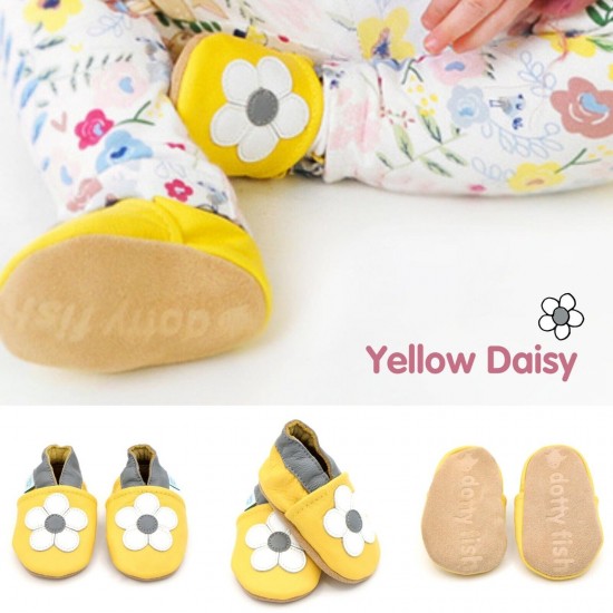 Dotty Fish Soft Sole Leather Baby Shoes Toddler Infant Girls/Boys 0-6mth- 4-5yrs