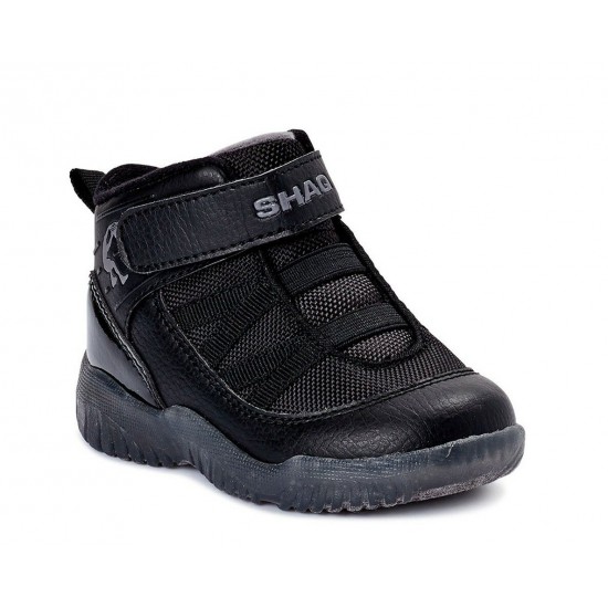 Shaq Baby Toddler Boys' Black or White Athletic Strap Hi-Top Sneaker Shoes: 2-12