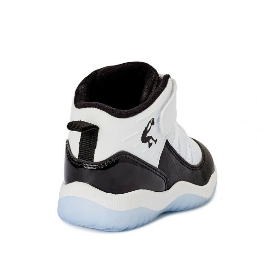 Shaq Baby Toddler Boys' Black or White Athletic Strap Hi-Top Sneaker Shoes: 2-12