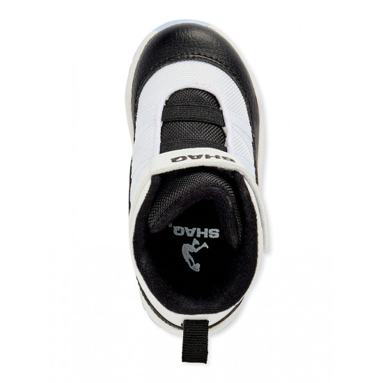 Shaq Baby Toddler Boys' Black or White Athletic Strap Hi-Top Sneaker Shoes: 2-12
