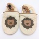 OUTLET Dotty Fish Soft Leather Pram Shoe Boys Slipper Non-slip Pre-walkers New