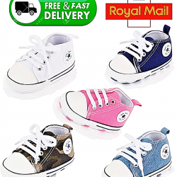 Newborn Baby Boy Girl Pram Shoes Infant Sneakers Toddler PreWalker Trainers 0-18