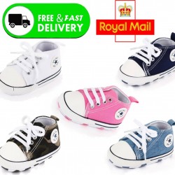 Newborn Baby Boy Girl Pram Shoes Infant Sneakers Toddler PreWalker Trainers 0-18