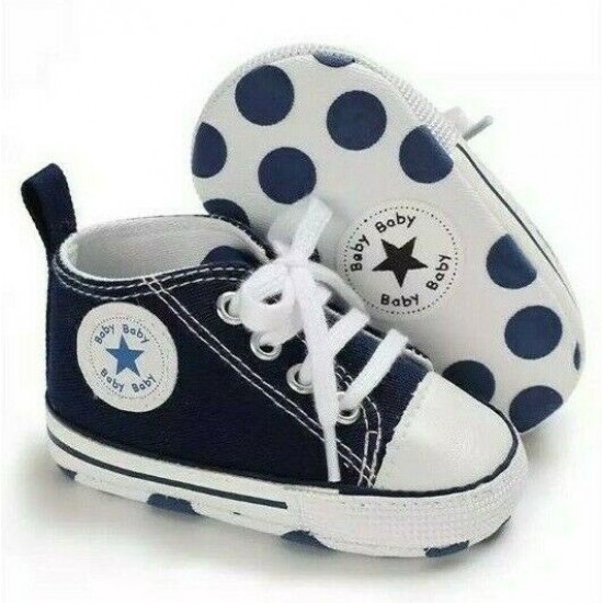 Newborn Baby Boy Girl Pram Shoes Infant Sneakers Toddler PreWalker Trainers 0-18