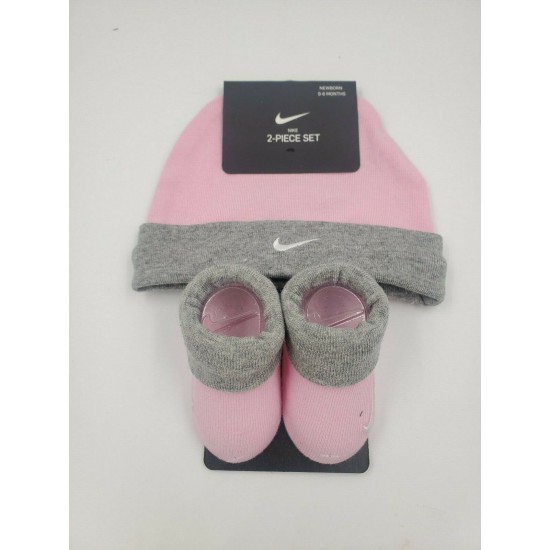 Nike Baby Booties & Cap Gift, 0-6 Months Multi Color, Boys Girls Infant Hat L33