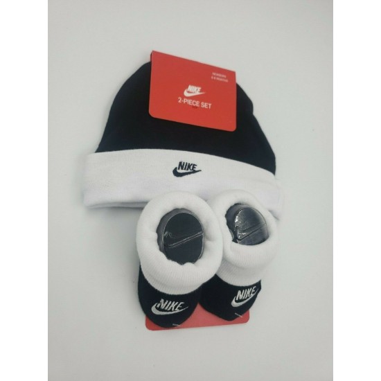 Nike Baby Booties & Cap Gift, 0-6 Months Multi Color, Boys Girls Infant Hat L33