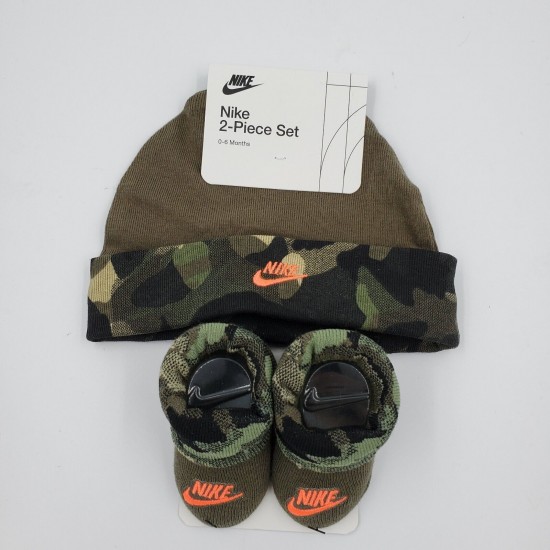 Nike Baby Booties & Cap Gift, 0-6 Months Multi Color, Boys Girls Infant Hat L33