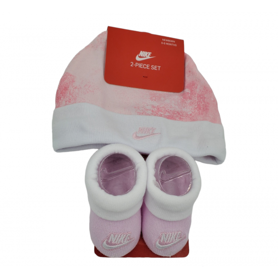 Nike Baby Booties & Cap Gift, 0-6 Months Multi Color, Boys Girls Infant Hat L33