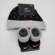Nike Baby Booties & Cap Gift, 0-6 Months Multi Color, Boys Girls Infant Hat L33